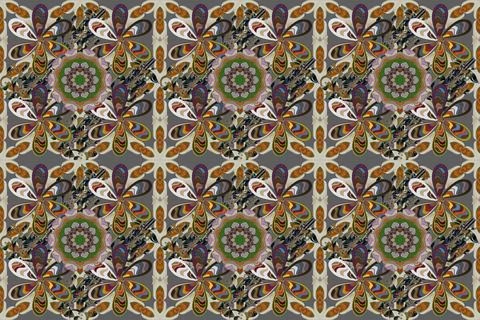 Beautiful fabric pattern. Colour Spring Theme seamless pattern Background. Seaml Illustrazione stock
