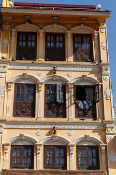 Beautiful facade of the building Stock Photos