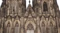 Beautiful Facade Detail Close Up German Symbol Icon Cologne Cathedral Background HD Footage
