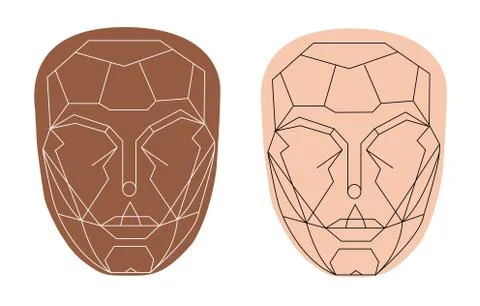 Beautiful face shape , perfect face Stock Illustration