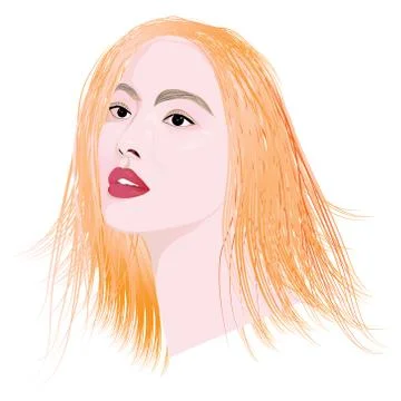 Beautiful face vector design Stock Illustration