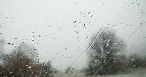 Beautiful falling snow - view from the window_4K Stock Footage 126961511