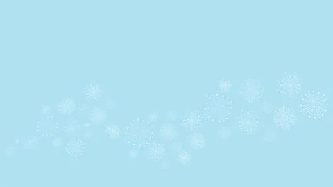Beautiful falling snowflakes on a blue background. Lots of white snowflakes.  Stock Illustration