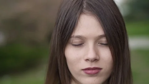 Beautiful Fashionable Young Woman in her twenties, Zoom Out, Slow Motion Shot Stock Footage 106791096