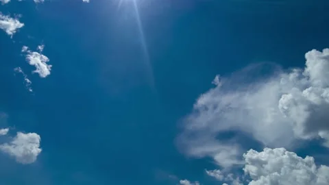 Beautiful fast moving white clouds Stock Footage 168701288