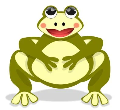 The beautiful fat frog Stock Illustration