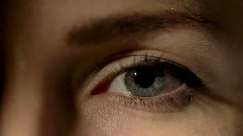 Beautiful female eye Stock Footage 77602152