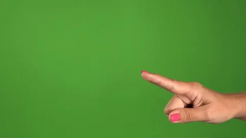 Beautiful female hand with one pointer finger ordering something strictly 4k Stock Footage 115243946