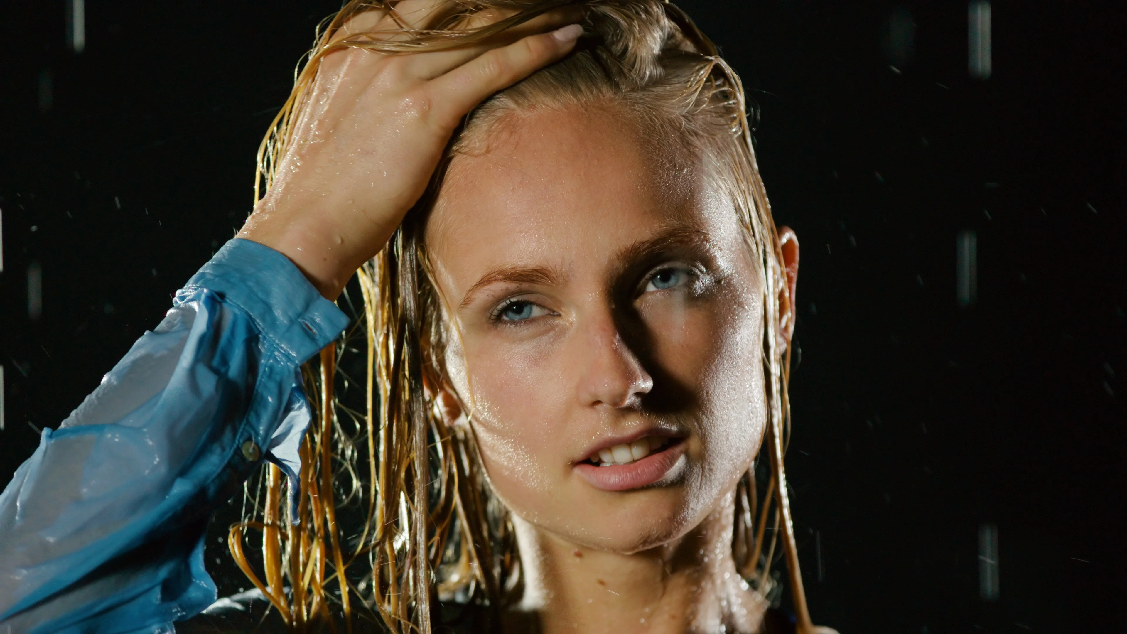 Beautiful Female Hip Hop Dancer In The Rain Footage 90937243