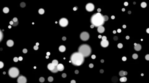 Beautiful festive bokeh effect, blue circles of light shining falling falling Ilustración de archivo