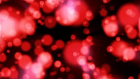 Beautiful festive bokeh effect, red love circles of light shining falling fal Stock Illustration