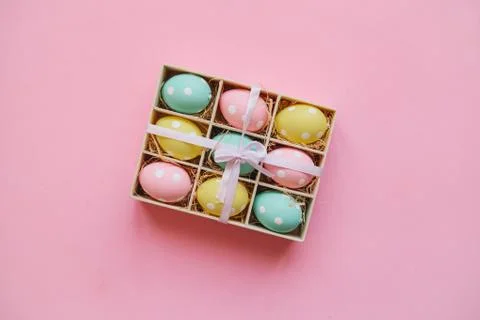 Beautiful festive easter eggs Stock Photos