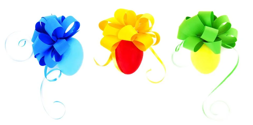 Beautiful festive Easter eggs Stock Photos