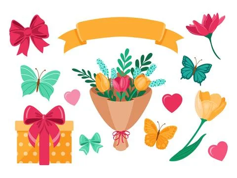 A Beautiful festive set. Stock Illustration