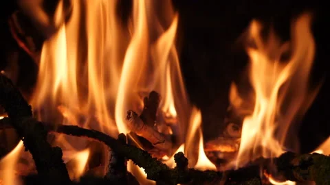 Beautiful fire background in slow motion Stock Footage 128549279