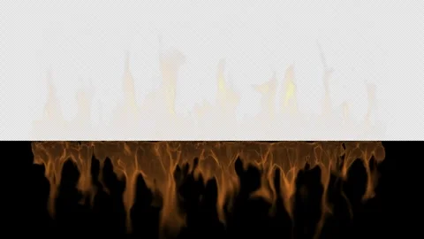 Beautiful fire burns with reflection. Video stock 242934607