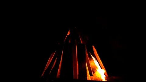 Beautiful fire Stock Footage 88506422