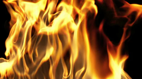 Beautiful Fire in Slow Motion, Looped. Close-up. HD 1080. Stock Footage