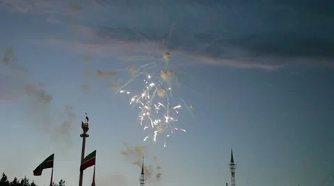 Beautiful firewoks 001 Stock Footage 11242267
