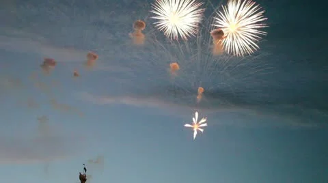 Beautiful firewoks 002 Stock Footage 11245062