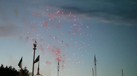 Beautiful firewoks 004 Stock Footage 11245434