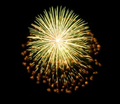Beautiful firework on black sky background Stock Photos