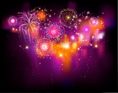 Beautiful firework Stock Illustration
