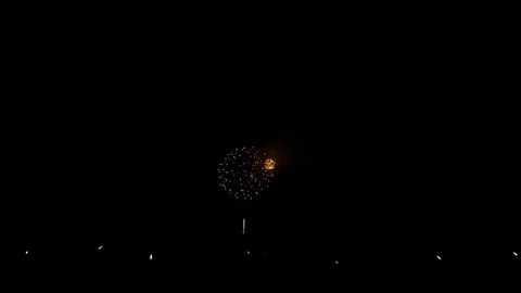 Beautiful firework at night background Stock Footage 105723346