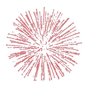 Beautiful firework with shining sparks. Vector illustration Stock Illustration