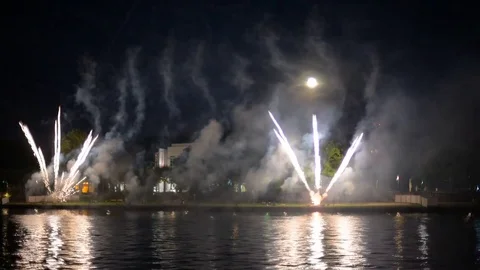 Beautiful firework show. Celebration concept Vidéo 82348710