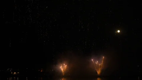 Beautiful firework show. Celebration concept Vidéo 82350245