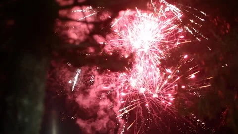 Beautiful fireworks display Stock-Footage 90980225
