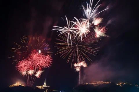 Beautiful Fireworks display. Stock Photos