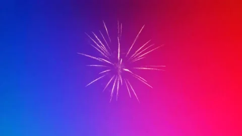 Beautiful Fireworks Explode on Colourful background In Celebration Day 4K Stock Footage 143094700