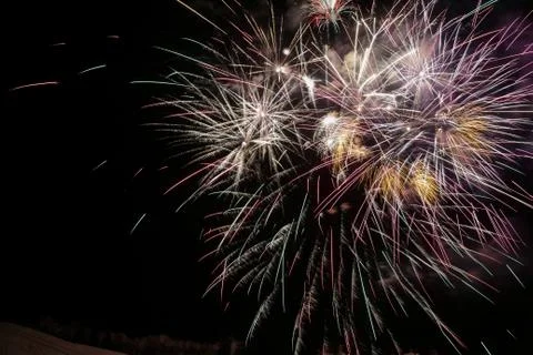 Beautiful Fireworks Explosion Stock Photos