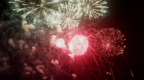Beautiful Fireworks Stock Footage 38002590