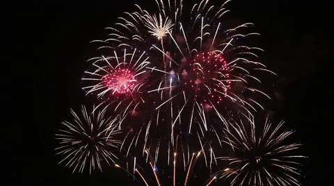 Beautiful Fireworks Stock Footage 44995857