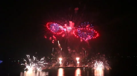Beautiful Fireworks Stock Footage 44998560