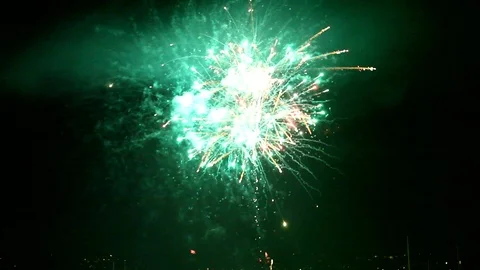 Beautiful Fireworks Stock Footage 85615355