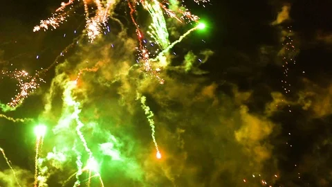 Beautiful Fireworks Stock Footage 89825004