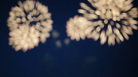 Beautiful fireworks in the sky Stock Footage 67175134