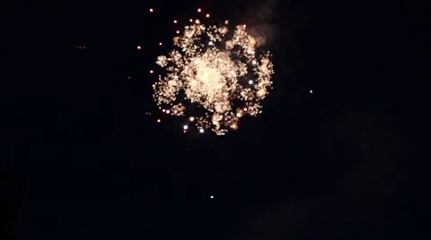 Beautiful fireworks at the wedding Stock Footage 51573225