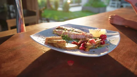 The Beautiful Fish Dish Ready To Be Served At The Restaurant Stock Footage 285875633