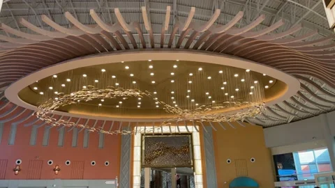 A beautiful fish market inside ceiling view In Dubai  Stock Footage 233855464