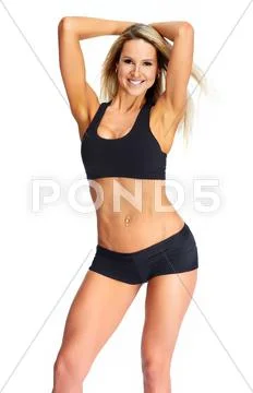 Beautiful fitness girl. Stock Photos