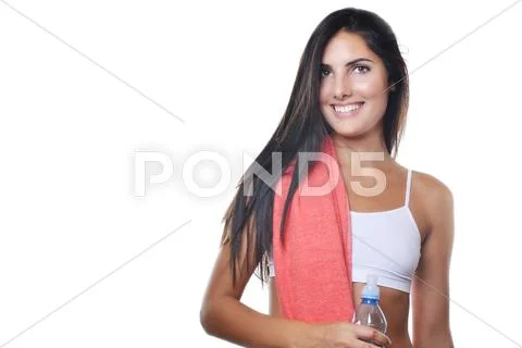 Beautiful fitness woman Stock Photos
