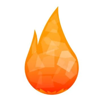 Beautiful flame with polygons Stock Illustration