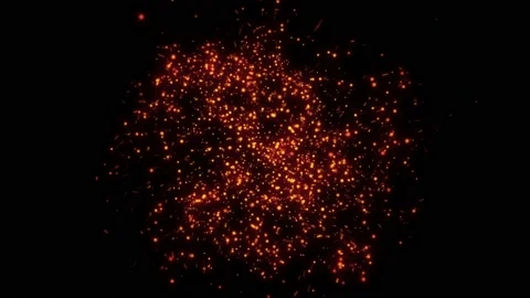 Beautiful flame shockwave animation on a black background. Stock Footage 177139979
