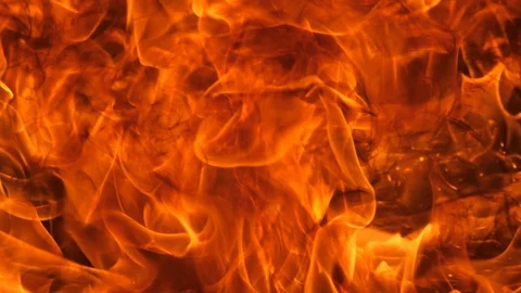 Beautiful flame texture of fire burning Stock Footage