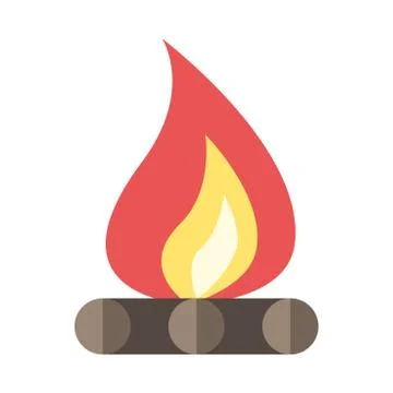Beautiful flat bonfire isolated Stock Illustration